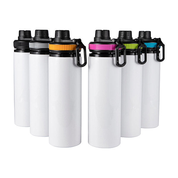 BOTELLA DEPORTIVA "ENROSCABLE W155" CON ARO DE COLOR 750ml SUBLIMABLE