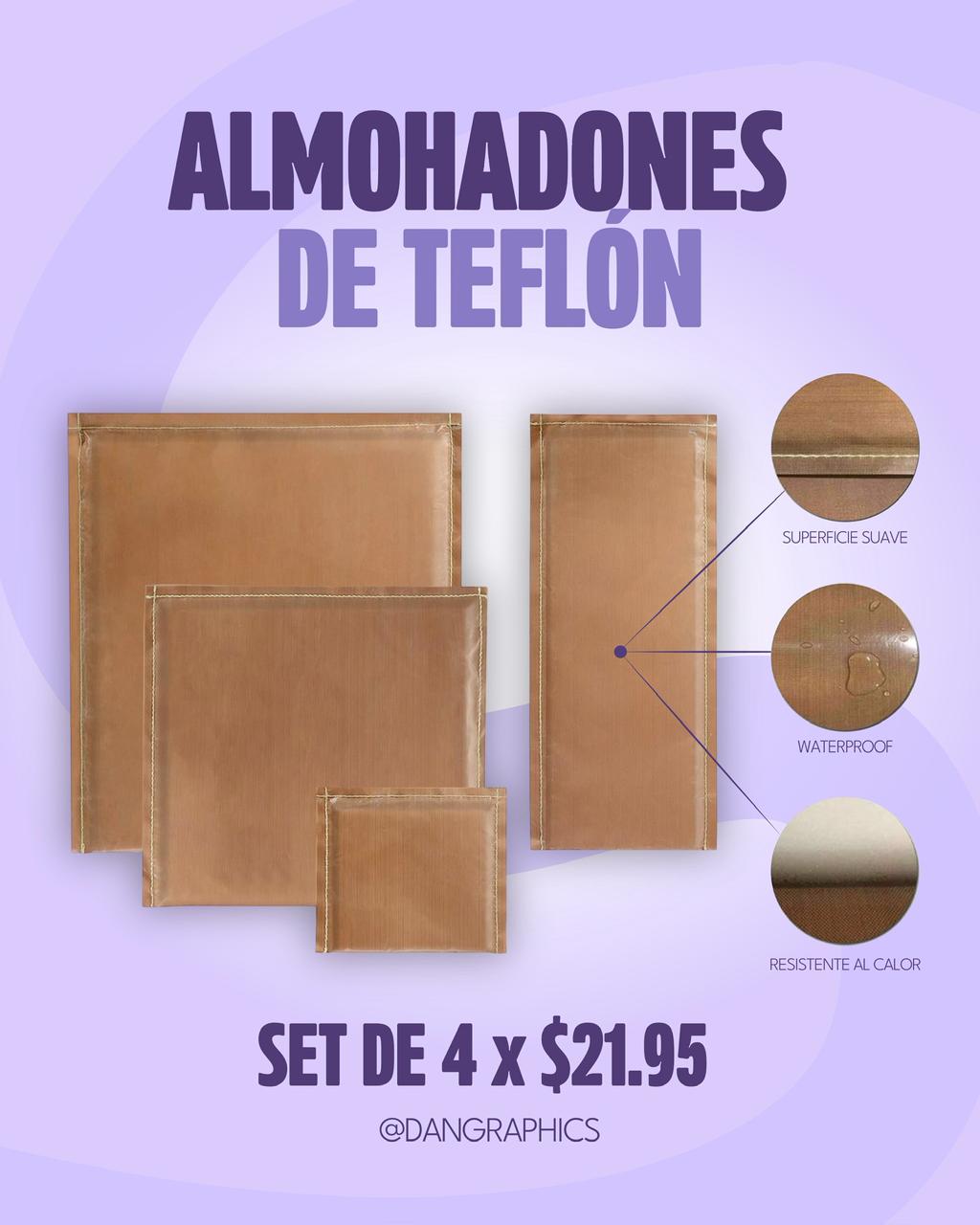 SET 4 ALMOHADILLAS DE TEFLON PARA PLANCHAS