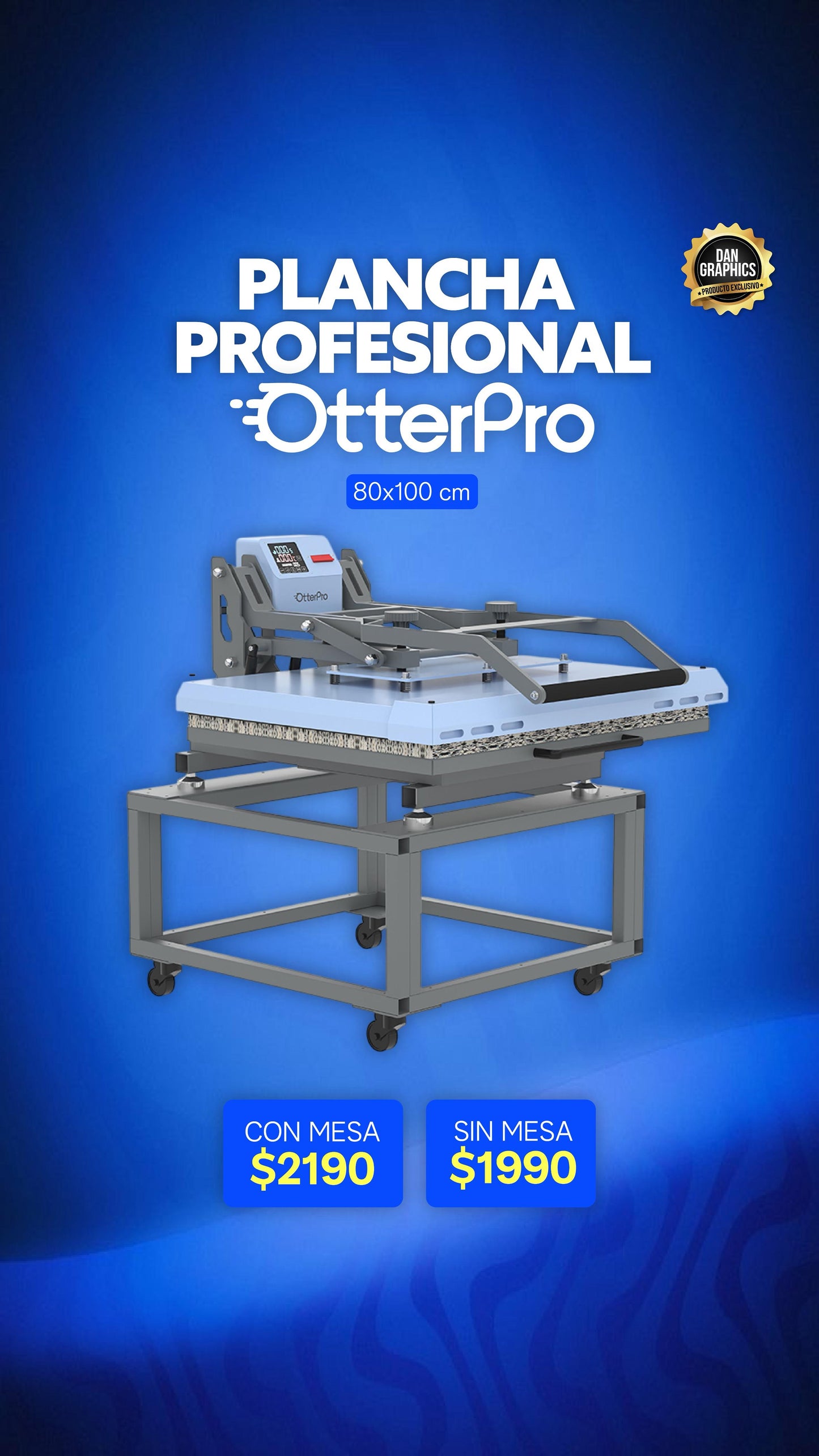 PLANCHA 80*100 cm "OTTER PRO" CON GAVETA BESTSUB