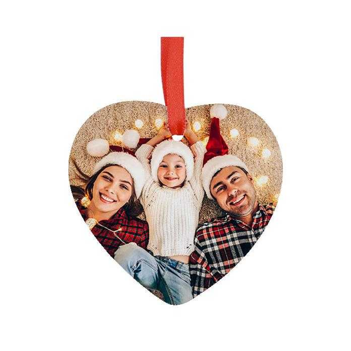ADORNO FORMA CORAZÓN DE METAL PARA NAVIDAD