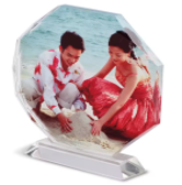 PORTARETRATO/TROFEO ''OCTAGONO'' CRISTAL SUBLIMABLE