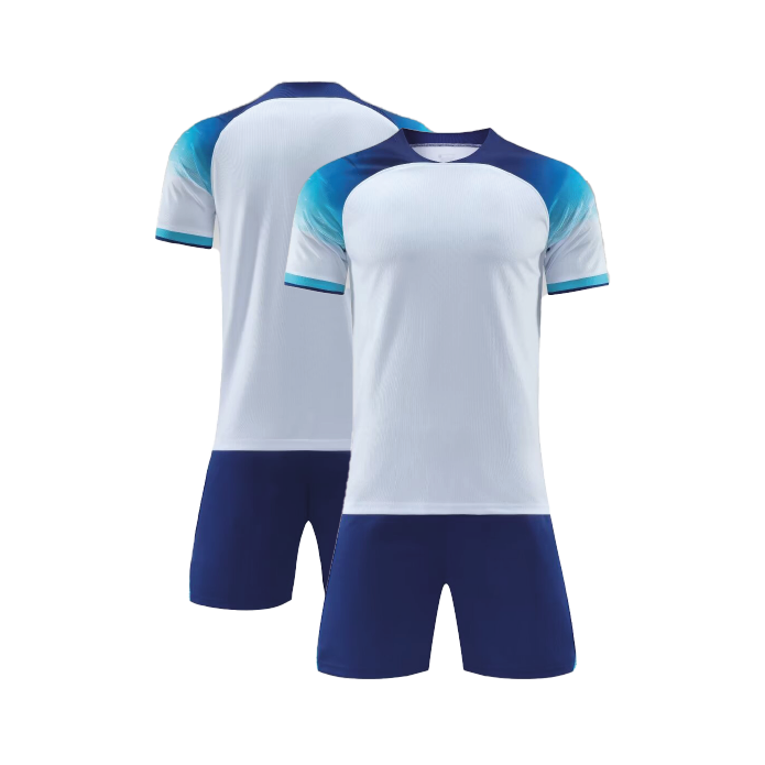 UNIFORME DEPORTIVO BLANCO Y AZUL SUBLIMABLE UA009