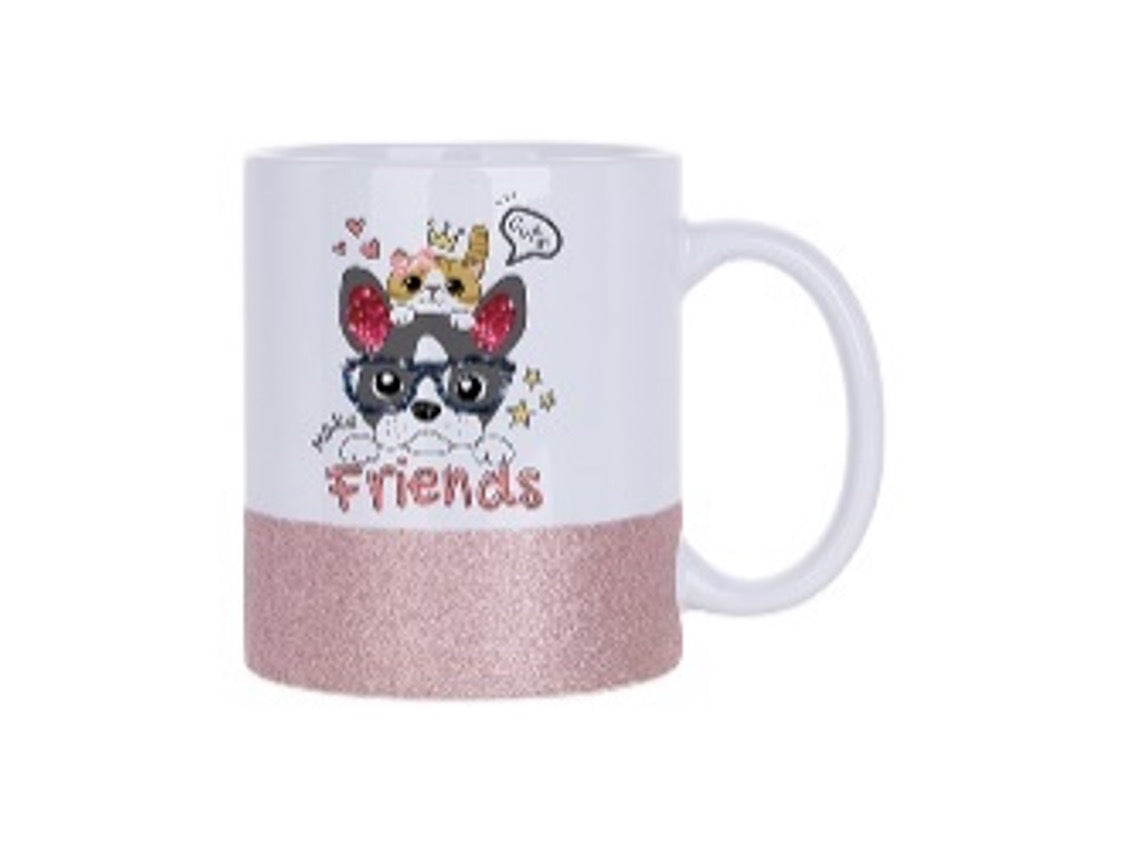 TAZA MEDIA GLITTER 11oz