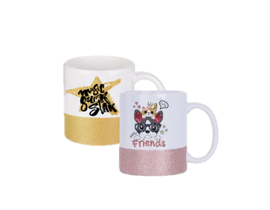 TAZA MEDIA GLITTER 11oz