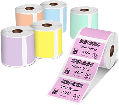 TRES ROLLOS DE ETIQUETA COLORES 40x30mm PARA PHOMEMO M110