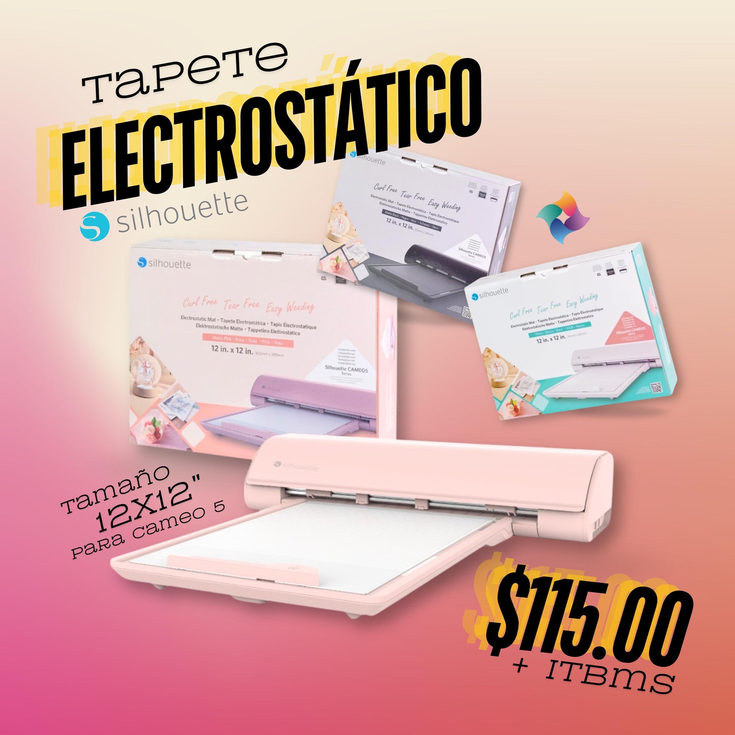 TAPETE ELECTROESTÁTICO SILHOUTTE PARA CAMEO