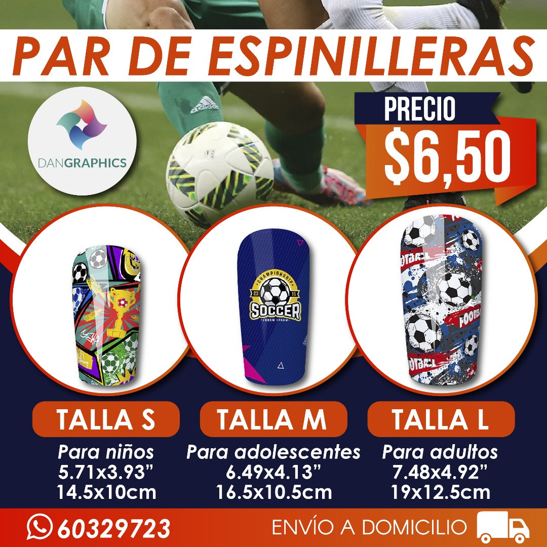 ESPINILLERAS DE FÚTBOL SUBLIMABLE