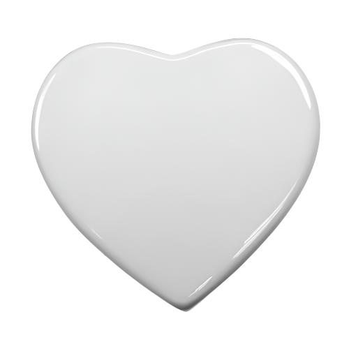 BALDOSA CORAZÓN BLANCO 5" SUBLIMABLE