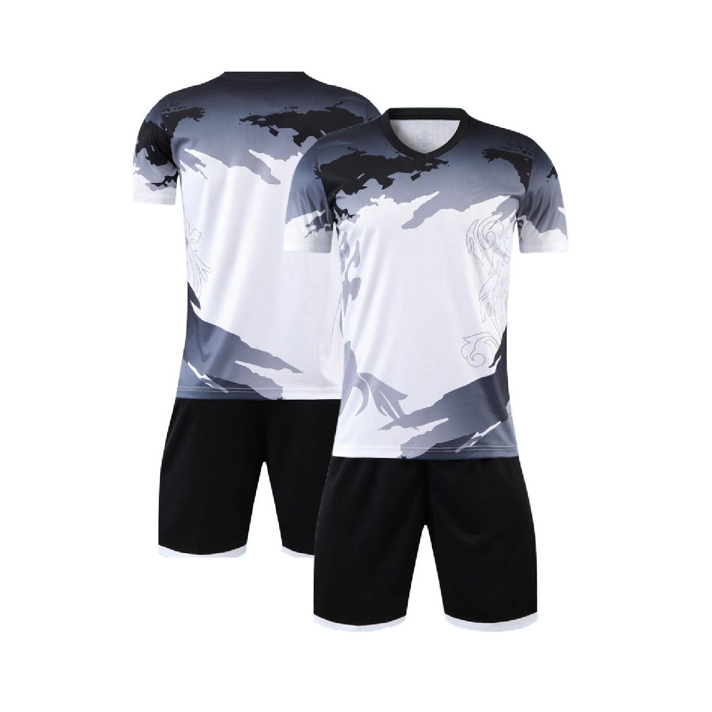 UNIFORME DEPORTIVO BLANCO Y NEGRO SUBLIMABLE UA030