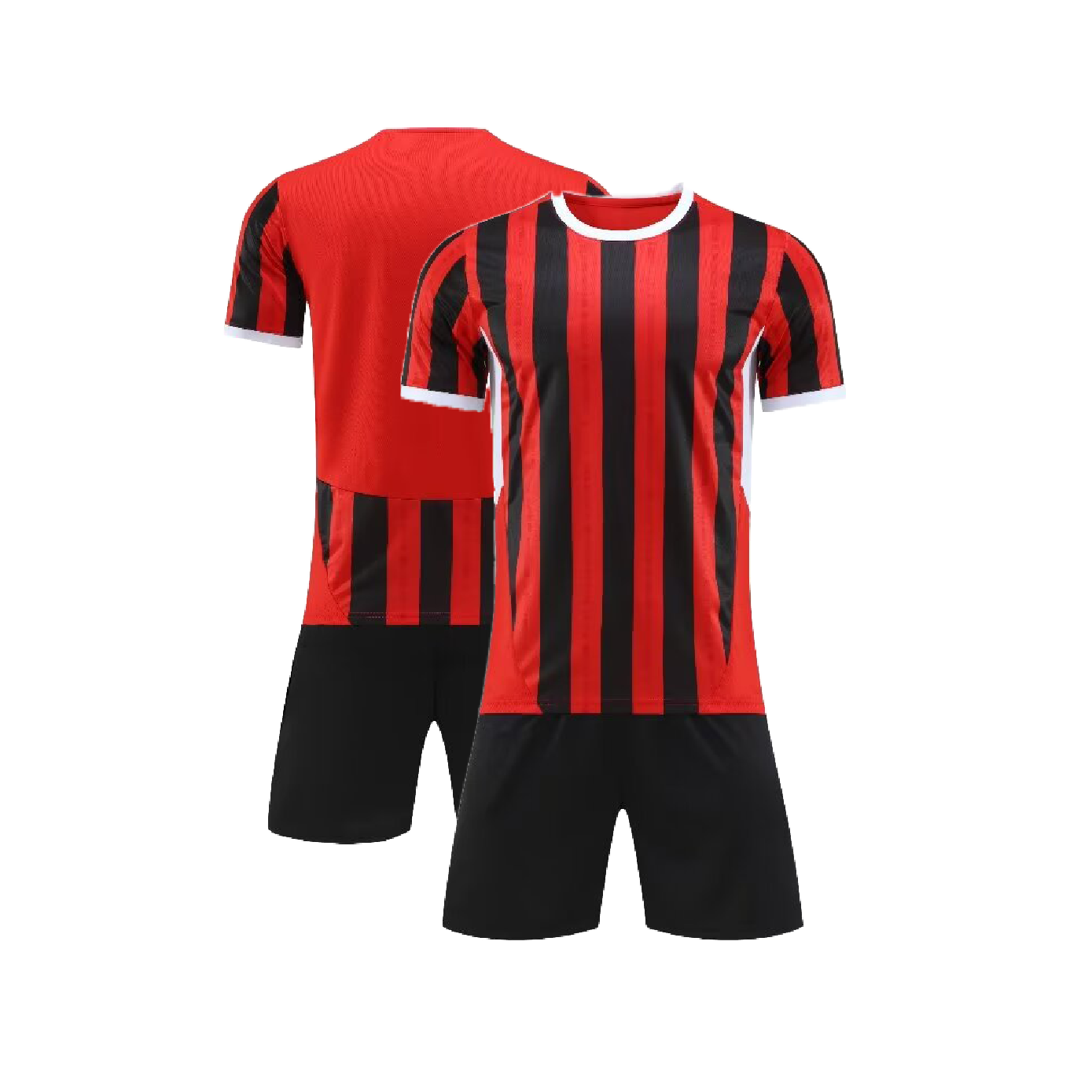 UNIFORME DEPORTIVO ROJO LINEAS NEGRAS SUBLIMABLE UA048