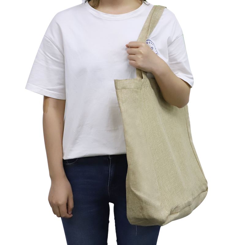 BOLSA TOTE BEIGE TELA SACO (MANTA SUCIA FINA) 40x38cm