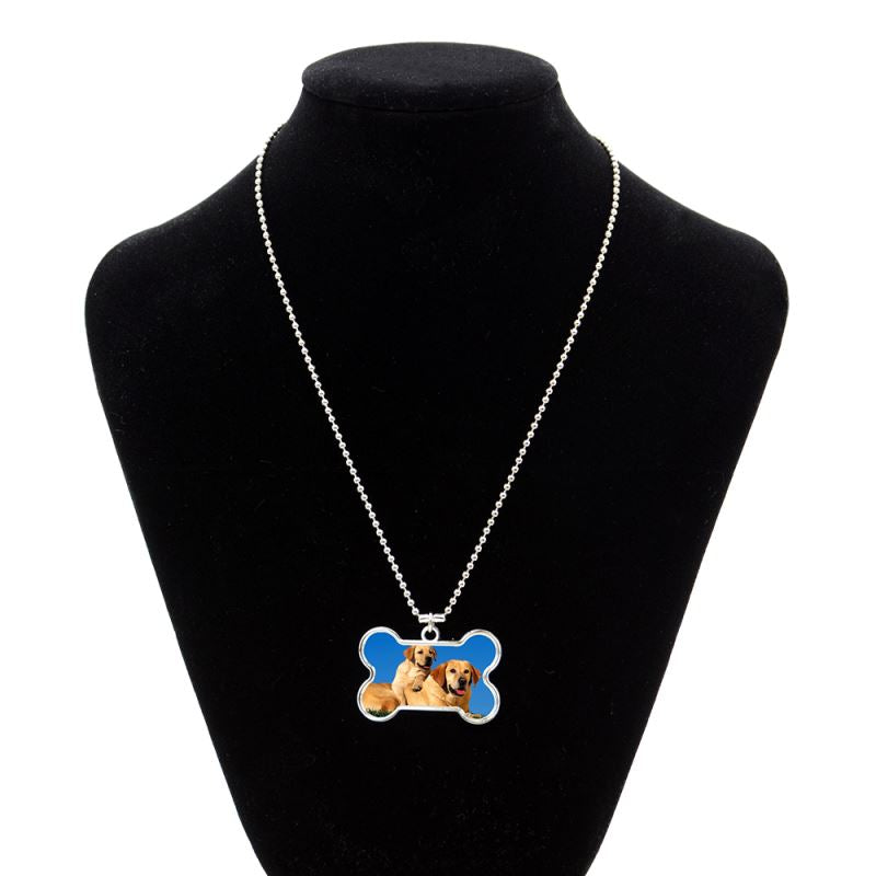 DIJE DE HUESO METÁLICO CON CADENA