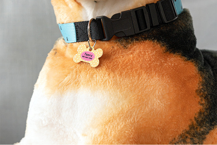 DIJE DE HUESO DE ALUMINIO PARA MASCOTAS