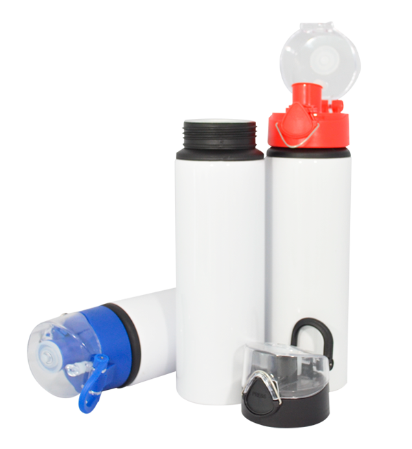 BOTELLA BLANCA ALUMINIO DEPORTIVA "BOTÓN W143" DE 750ml SUBLIMABLE