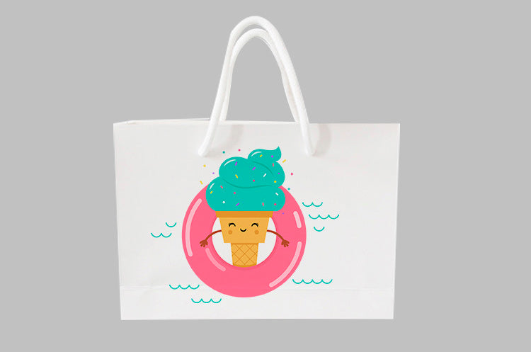 BOLSA GIFT DE CARTON BLANCO CON ASA SUBLIMABLE TAMAÑO A4 A5