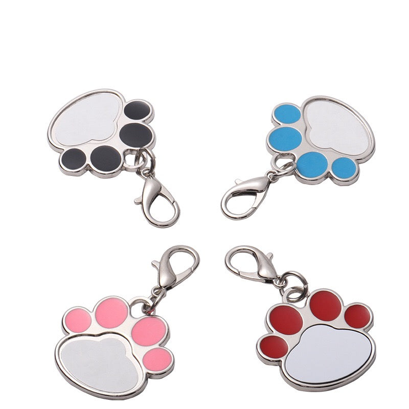 DIJE "PATITAS" DE METAL PARA MASCOTAS 3.5x3cm SUBLIMABLE