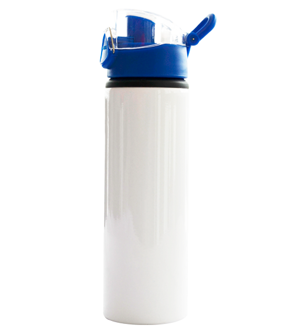 BOTELLA BLANCA ALUMINIO DEPORTIVA "BOTÓN W143" DE 750ml SUBLIMABLE