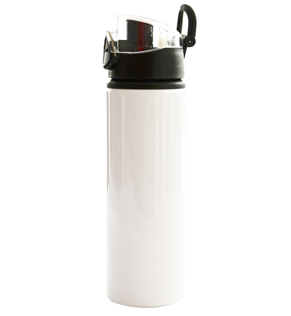 BOTELLA BLANCA ALUMINIO DEPORTIVA "BOTÓN W143" DE 750ml SUBLIMABLE