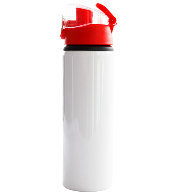 BOTELLA BLANCA ALUMINIO DEPORTIVA "BOTÓN W143" DE 750ml SUBLIMABLE