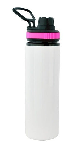 BOTELLA DEPORTIVA "ENROSCABLE W155" CON ARO DE COLOR 750ml SUBLIMABLE