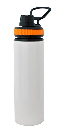 BOTELLA DEPORTIVA "ENROSCABLE W155" CON ARO DE COLOR 750ml SUBLIMABLE