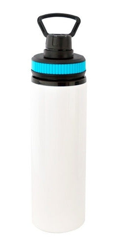 BOTELLA DEPORTIVA "ENROSCABLE W155" CON ARO DE COLOR 750ml SUBLIMABLE