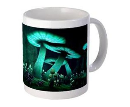 TAZA CON VENTANA FLUORECENTE GLOW IN THE DARK CON CAJA INDIVIDUAL 11oz