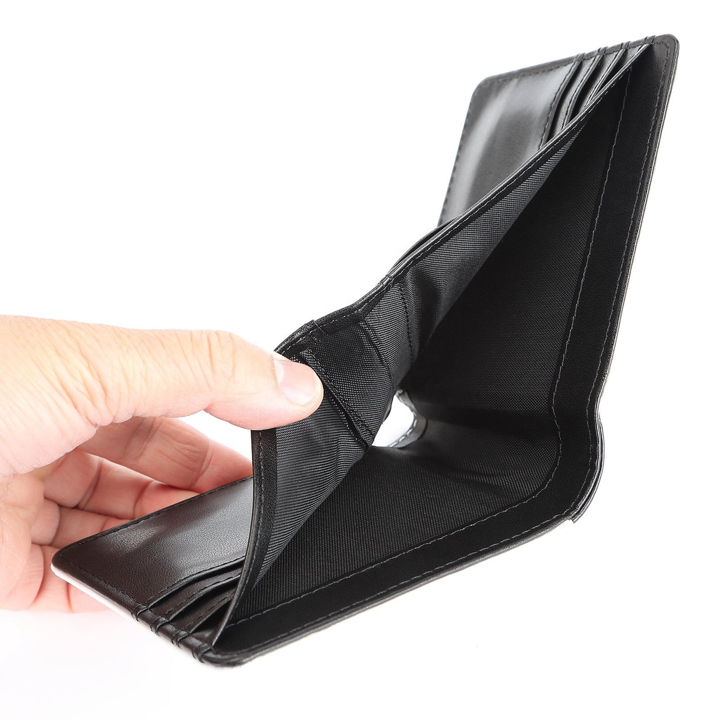 BILLETERA DE CUERO NEGRO 22x9.5cm SUBLIMABLE