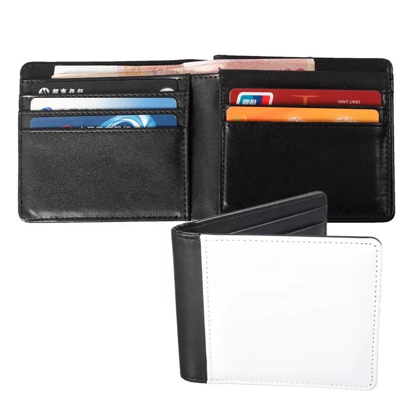 BILLETERA DE CUERO NEGRO 22x9.5cm SUBLIMABLE