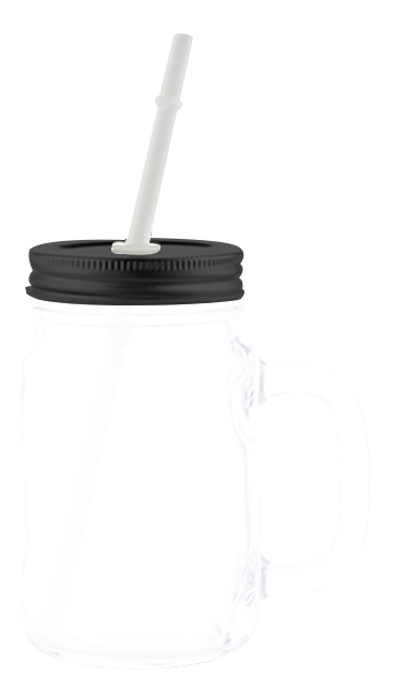 MASON JAR DE VIDRIO CON POPOTE 500ml
