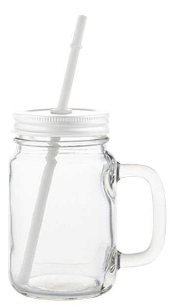 MASON JAR DE VIDRIO CON POPOTE 500ml
