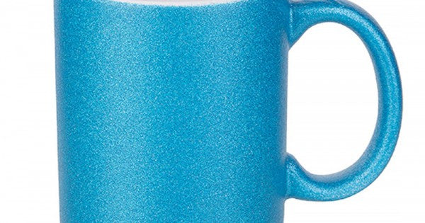 TAZA GLITTER AZUL 11oz