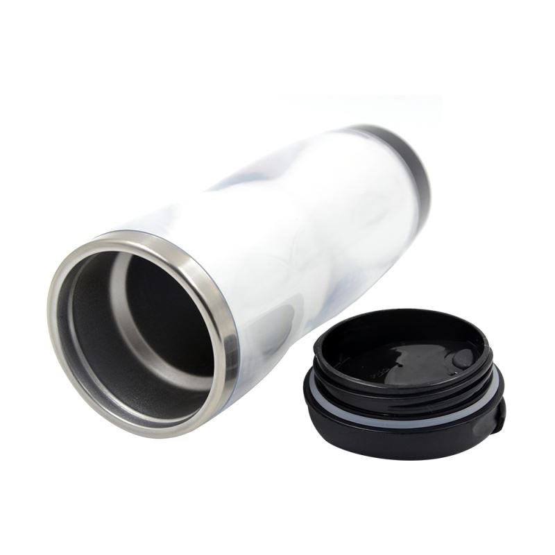 BOTELLA DE ACERO INOXIDABLE CON INSERTO DE PLÁSTICO 420ml