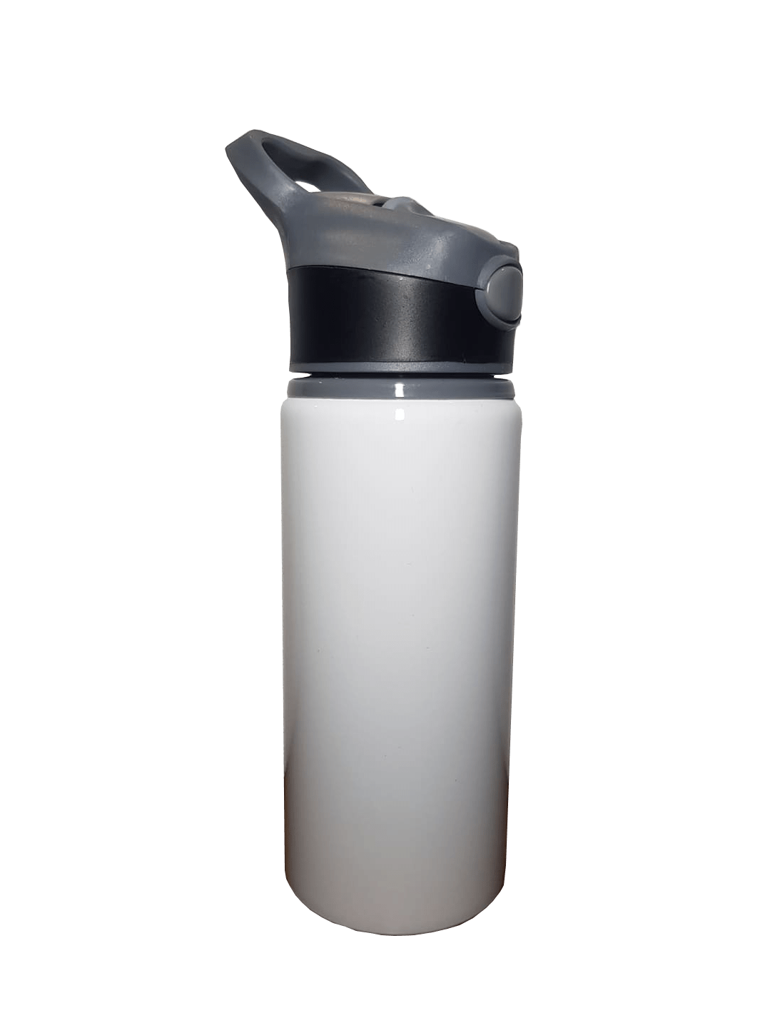 BOTELLA BLANCA DE ALUMINIO "RING W150" DEPORTIVA CON DOBLE BOTÓN 600ml SUBLIMABLE