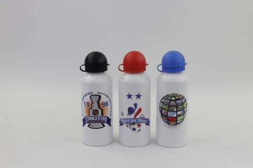 BOTELLA BLANCA "SPORT 2" CON TAPA COLOR 600ml SUBLIMABLE