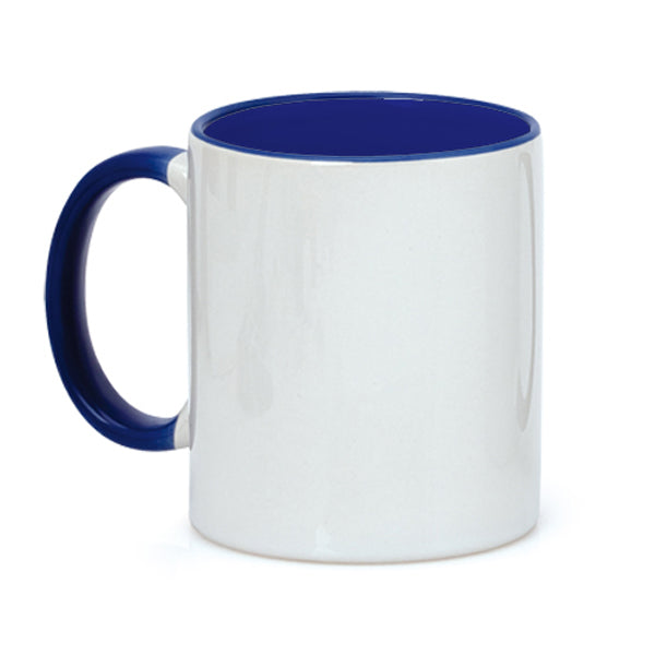 TAZA BLANCA FONDO Y ASA DE COLOR 11oz