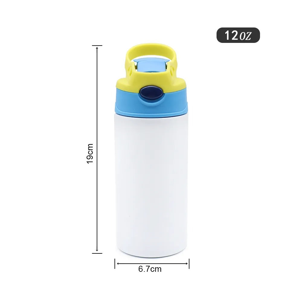 BOTELLA INFANTIL DE ACERO INOX DOBLE PARED SUBLIMABLE 12oz