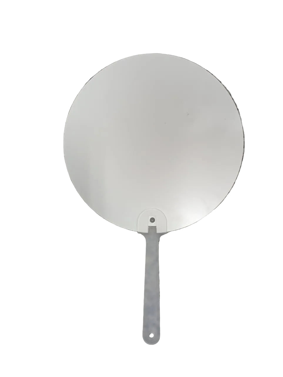 ABANICO TIPO PALETA REDONDO PVC, DOBLE CARA SUBLIMABLE