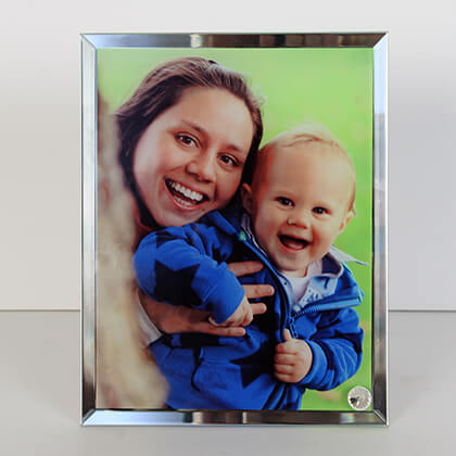 PORTARETRATO "MIRROR GRAND" RECTANGULAR VIDRIO BEVEL 8'' CRISTAL