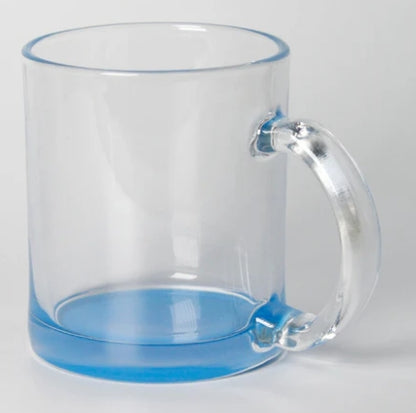 TAZA TRANSPARENTE BASE COLOR 11 OZ SUBLIMABLE