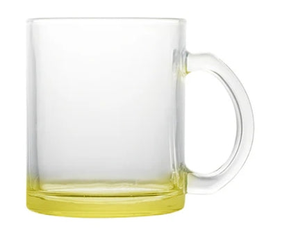 TAZA TRANSPARENTE BASE COLOR 11 OZ SUBLIMABLE