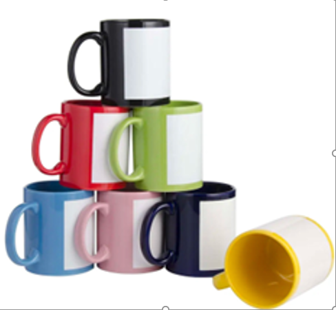 TAZA "COLOR" CON VENTANA 11 OZ SUBLIMABLE