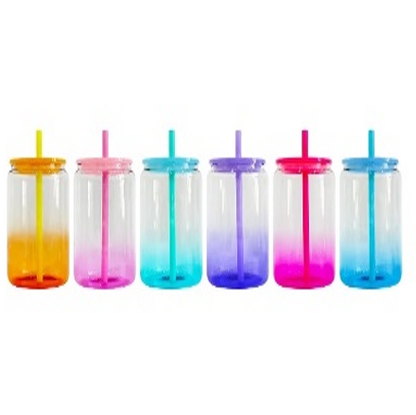 VASO VIDRIO 16 OZ ''FIESTA'' SUBLIMABLE