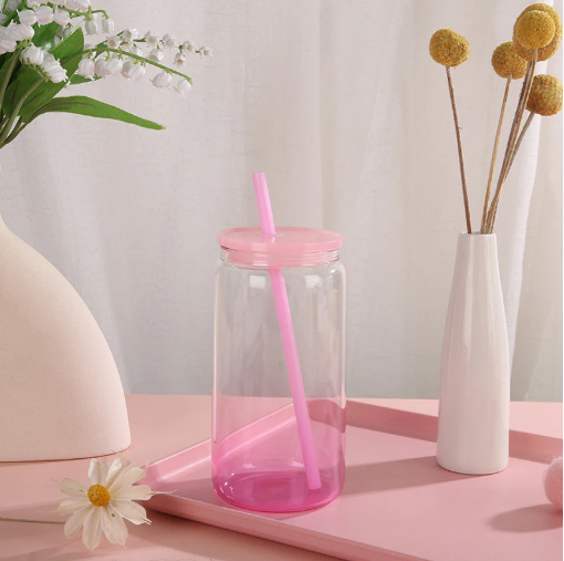 VASO VIDRIO 16 OZ ''FIESTA'' SUBLIMABLE