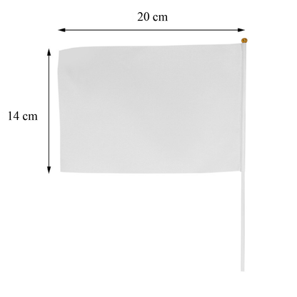 BANDERA 12x14cm CON PALO SUBLIMABLE