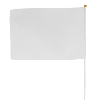 BANDERA 12x14cm CON PALO SUBLIMABLE