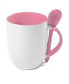 TAZA BASE  REDONDA CON CUCHARA  11oz