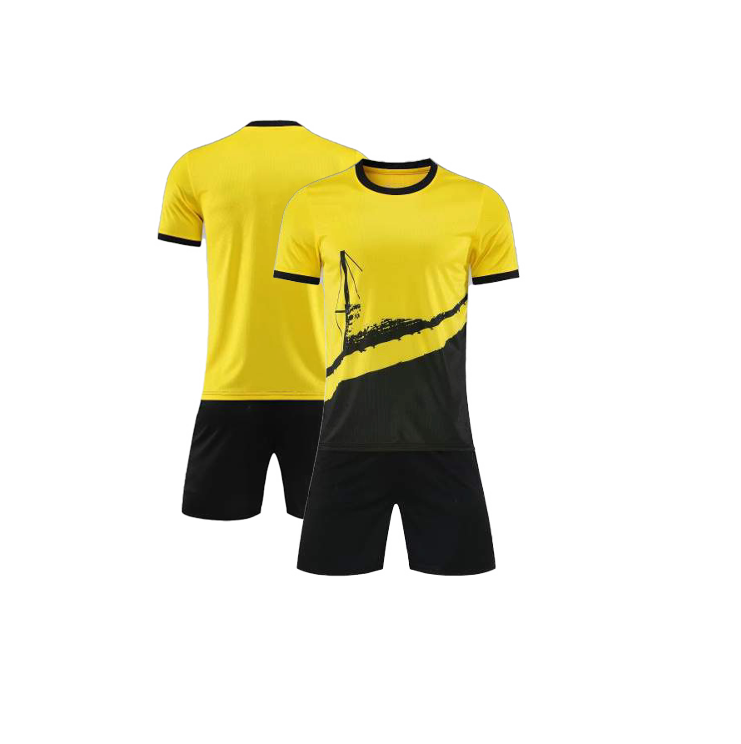 UNIFORME DEPORTIVO NIÑOS AMARILLO Y NEGRO SUBLIMABLE UK003