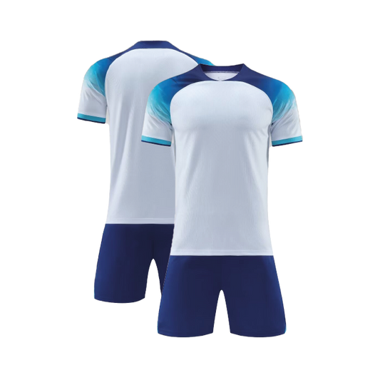 UNIFORME DEPORTIVO BLANCO Y AZUL SUBLIMABLE UA009