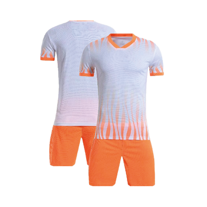 UNIFORME DEPORTIVO NARANJA Y BLANCO SUBLIMABLE UA010